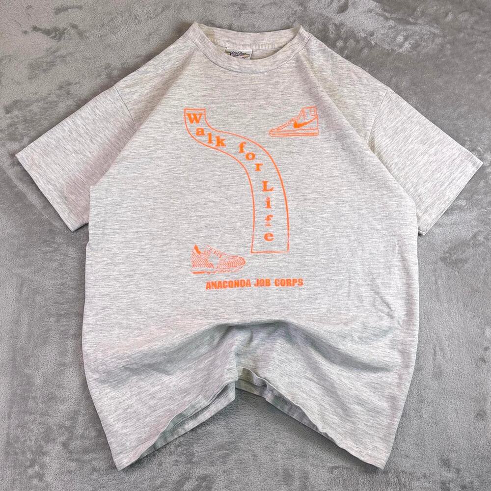 Vintage Velva Sheen Anaconda Job Corps Walk For Life T-Shirt Single Stitch M